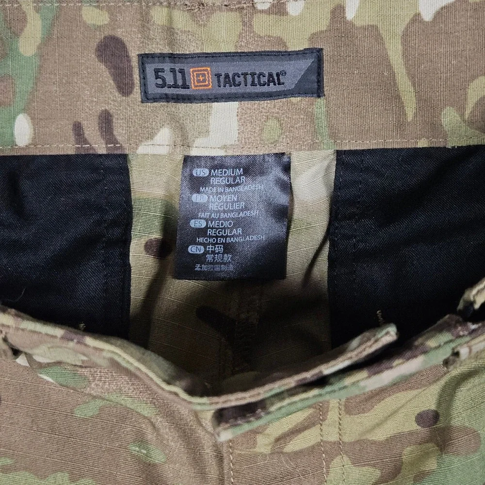 5.11 Tactical Mens Medium Regular Multicam Cargo Pants TDU Military Camo Utility